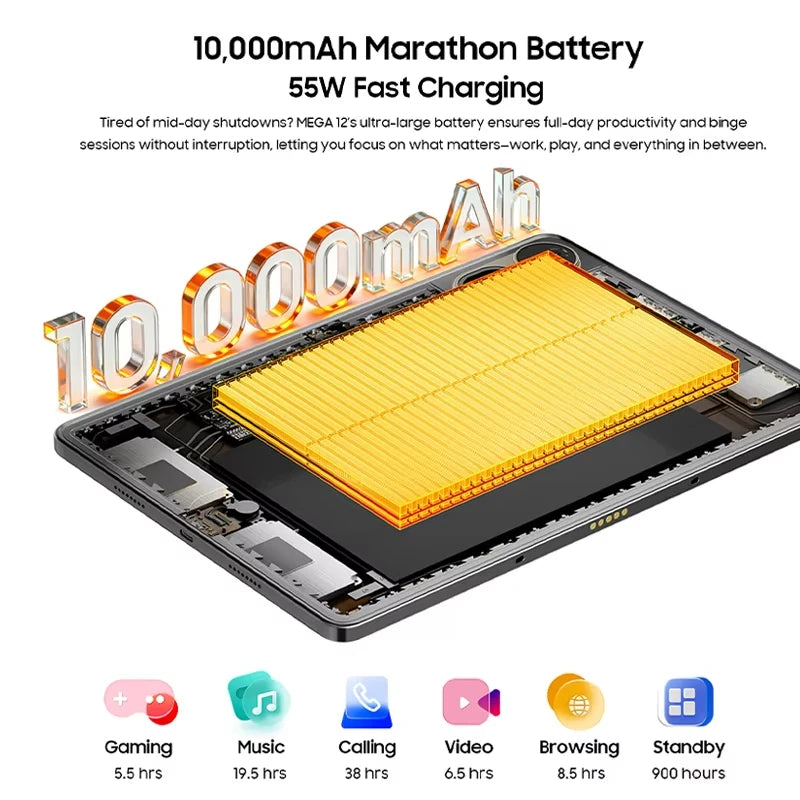 Blackview MEGA 12 Tablet | 12.2" 2.4K 120Hz | Dimensity 7200 | 50MP | 10000mAh | 5G | Android 16