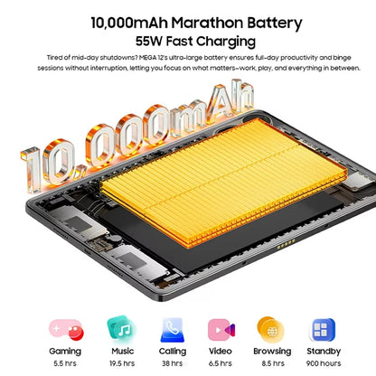 Blackview MEGA 12 Tablet | 12.2" 2.4K 120Hz | Dimensity 7200 | 50MP | 10000mAh | 5G | Android 16