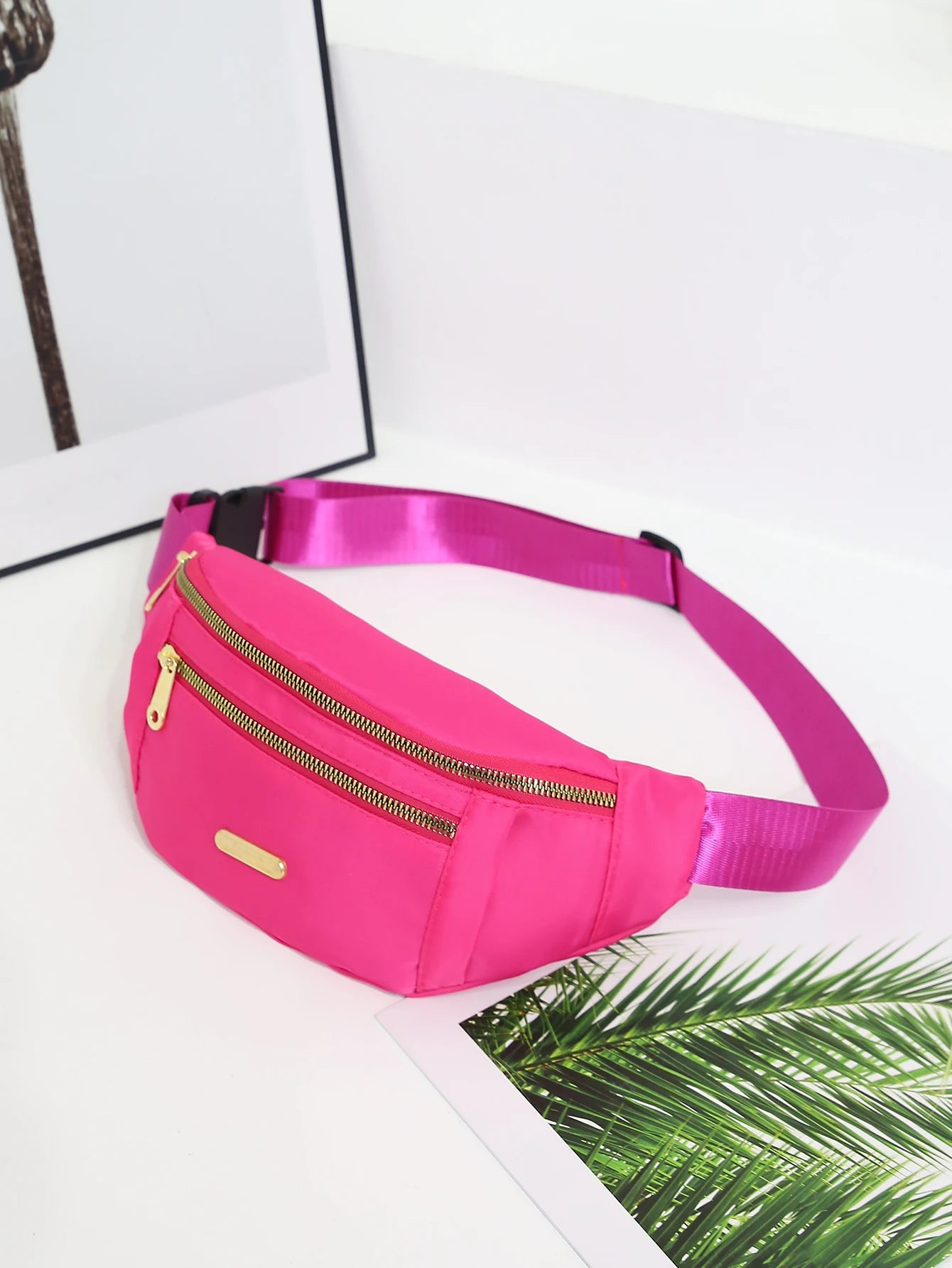 Women's sports waist bag by R.E.D. Shopping featuring multiple layers, suitable as a fanny pack or crossbody for outdoor activities.