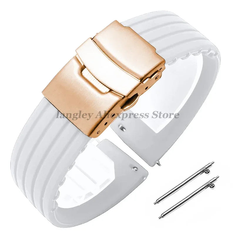 Quick Release Silicone Watch Strap 18–24mm – For Huawei, Seiko, Omega, Fossil & More