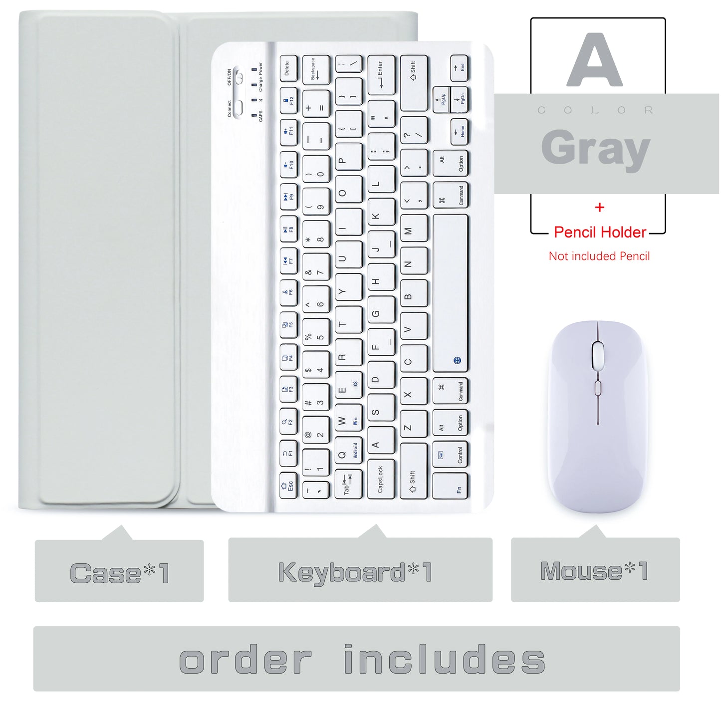 Wireless Magic Keyboard & Mouse Case for iPad Pro 11/13, Air 11/13, iPad 7-10 Gen – Bluetooth, Touchpad