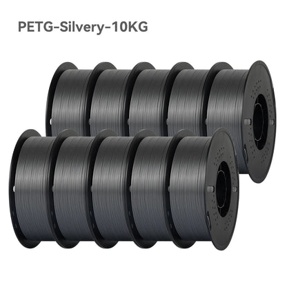 KINGROON 3D Printer Filament – 10 Rolls 1.75mm PLA / PETG, 1KG Each, Mix Colors, Eco-Friendly