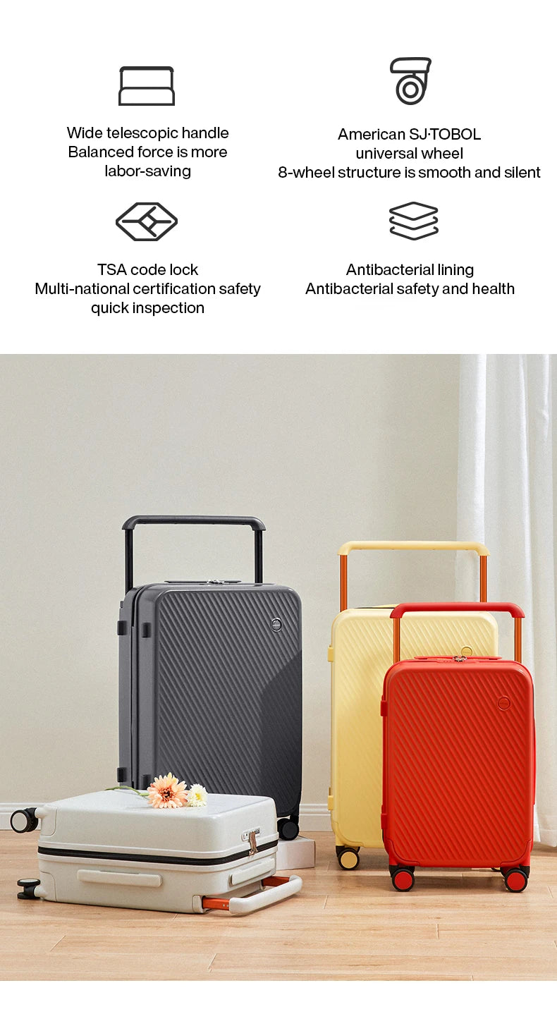 Mixi Wide Handle Hardside Suitcase M9276