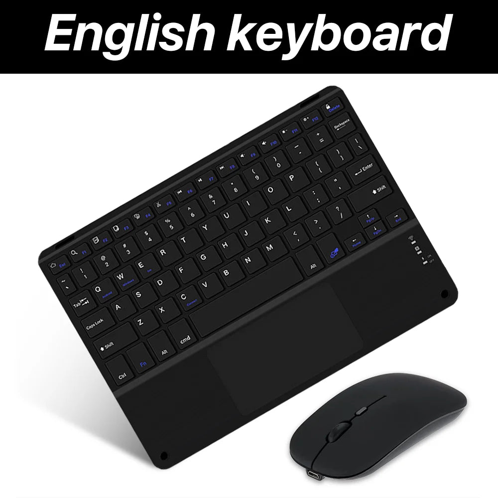 Bluetooth Wireless Keyboard with Touchpad for iPad, Tablet & Laptop