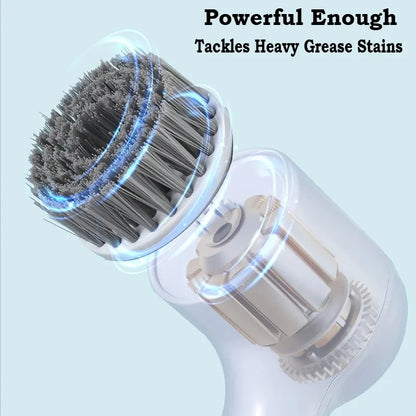 USB Rechargeable Electric Spin Scrubber – Multi-Surface Power Cleaning Brush for Kitchen & Bathroom