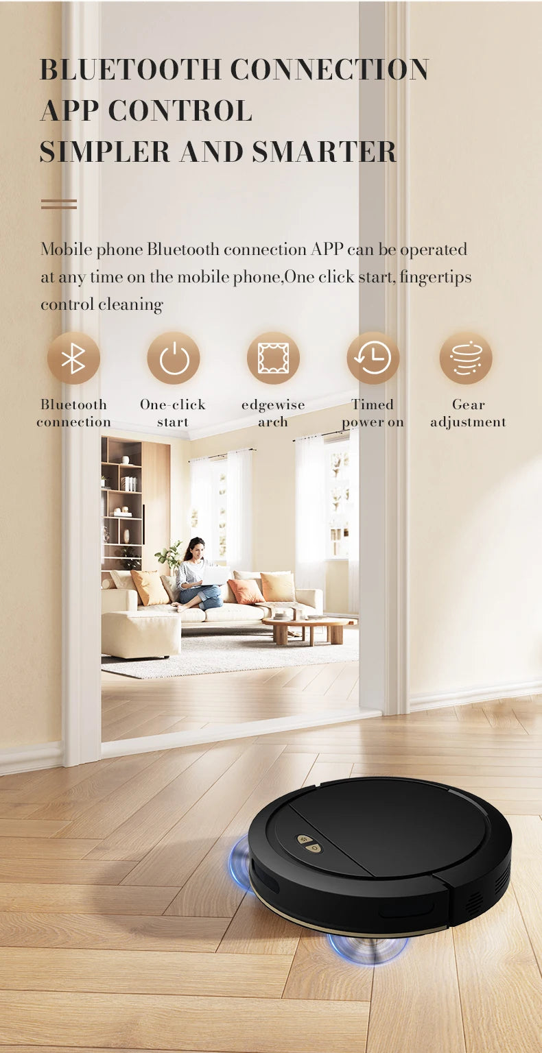 3-in-1 Intelligent Robot Vacuum Cleaner – Sweep, Mop & APP Control
