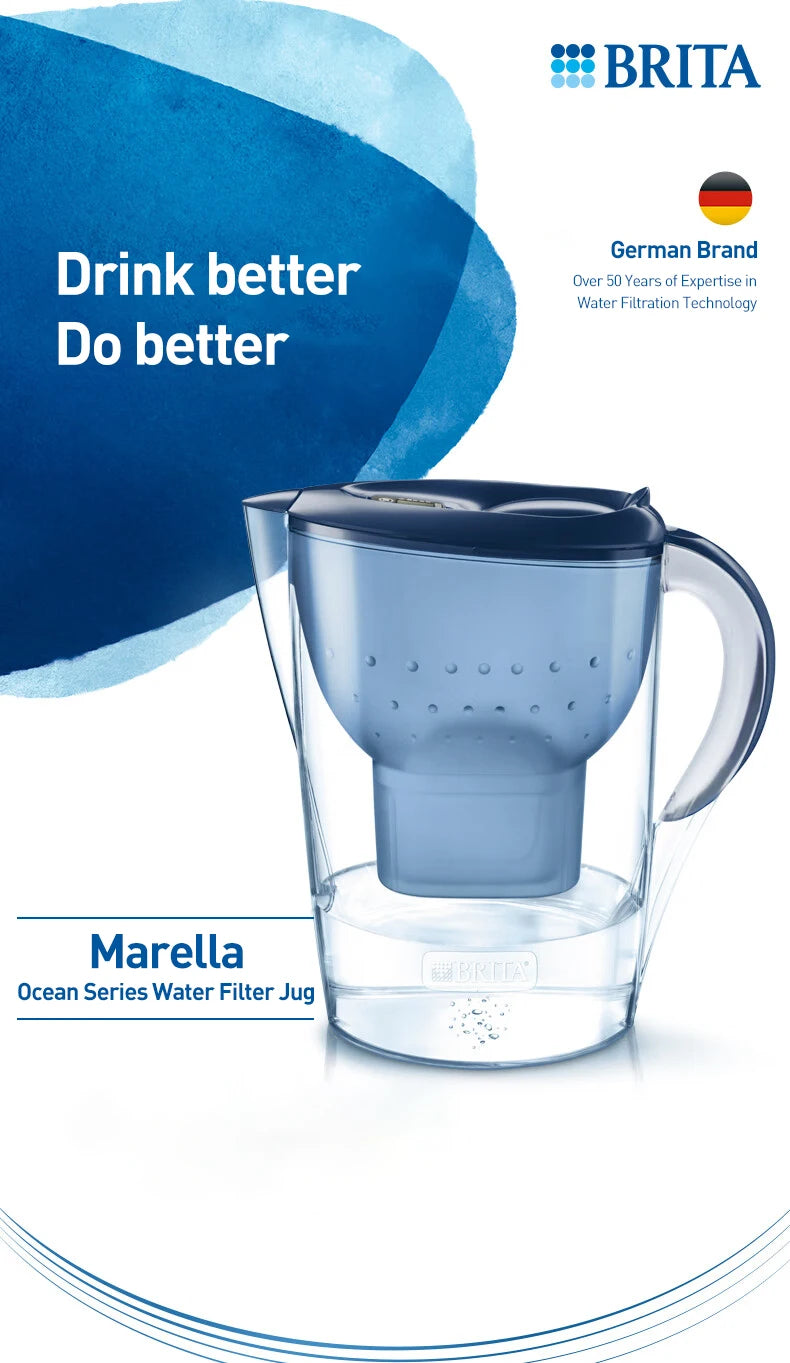 BRITA Marella Ocean Water Filter Jug 3.5L – with Filter Cartridge