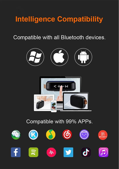 Portable Wireless Soundbar - Bluetooth 5.0, 500mAh Battery, HIFI Sound for Indoor & Outdoor
