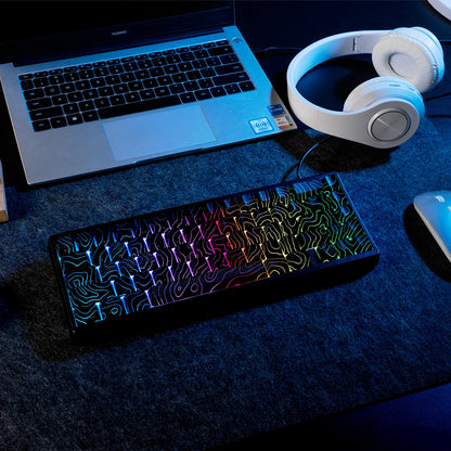 XVX Topographic Keycaps 118 Keys – OEM Profile, Shine-Through, IMD-Tech, Side Print