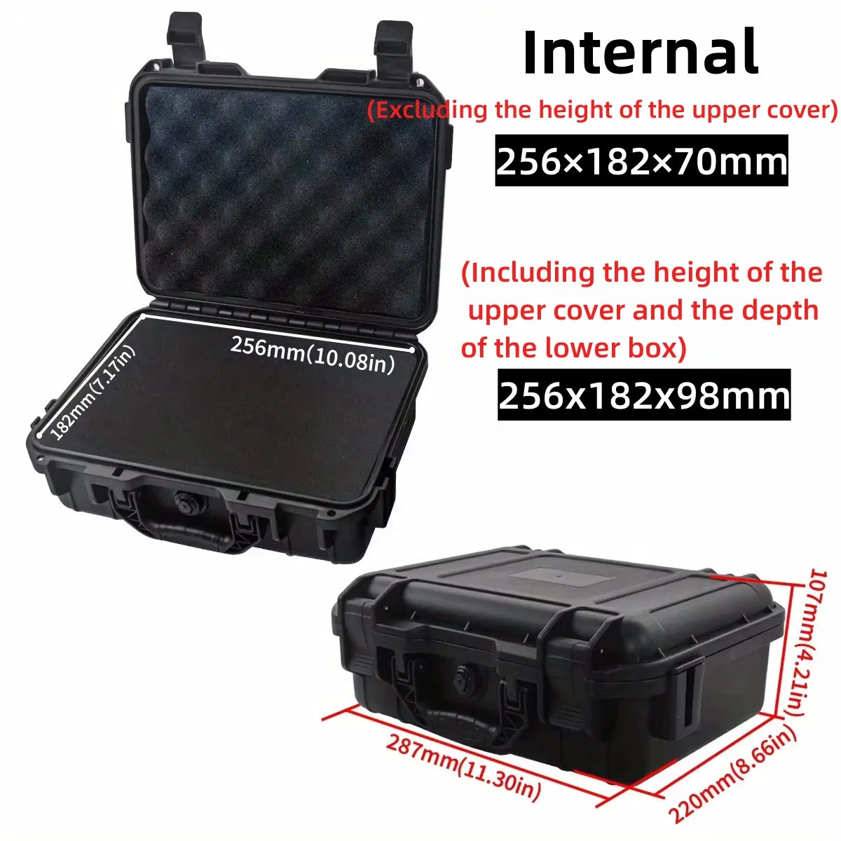 Waterproof Hard Carry Case with Pre-Cut Sponge – Tool & Equipment Organizer