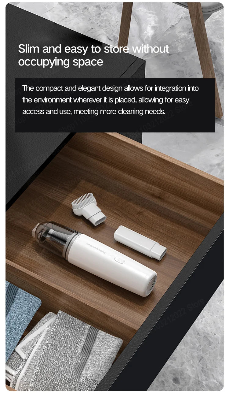 Handheld Wireless Car & Home Vacuum Cleaner – Mini Portable High Power Dust Remover