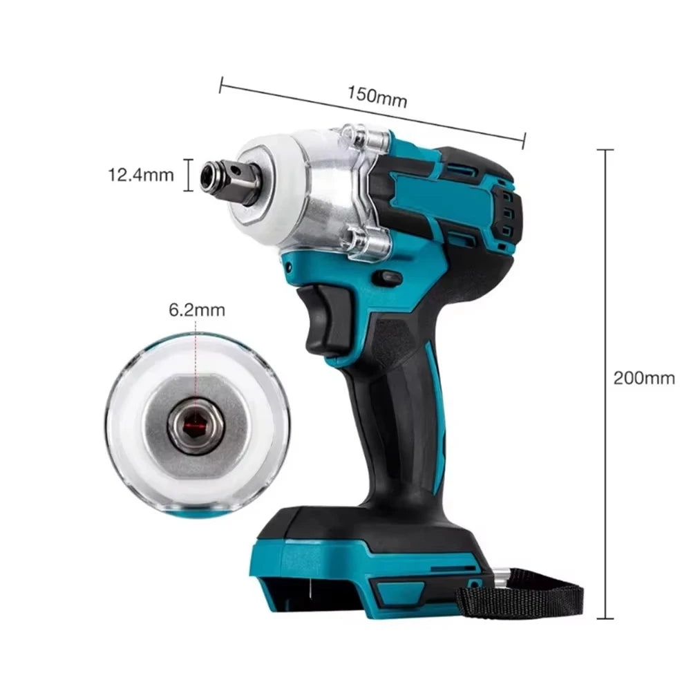 1/2" Brushless Cordless Impact Wrench 520NM – Compatible with 18V Battery