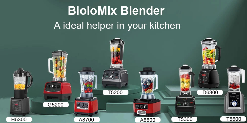 BioloMix 3HP Professional Blender BL-1800 | 2200W | 2L Jug | EU 220V