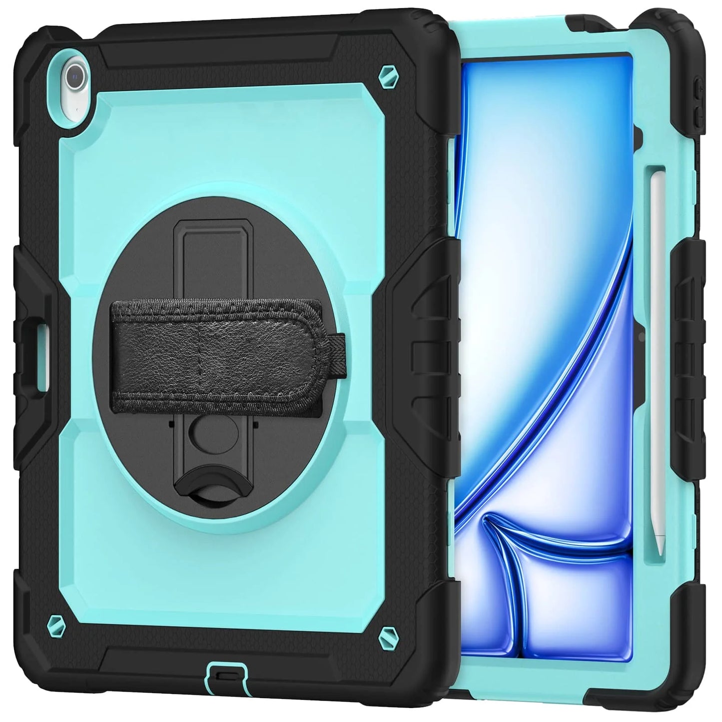 WeFor Heavy Duty iPad Case – Screen Protector, Shoulder Strap & Pencil Holder for iPad 11 A16, Air 11 & Air 13 M3 (2025)