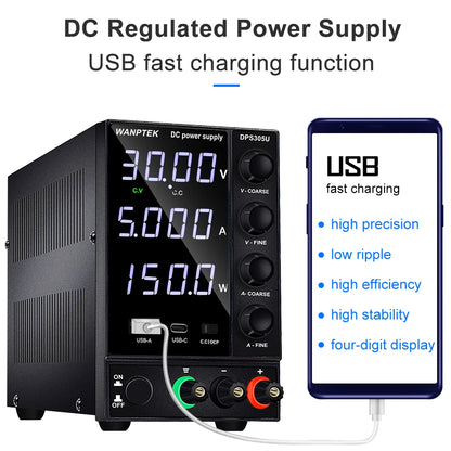 Wanptek Adjustable DC Lab Bench Power Supply