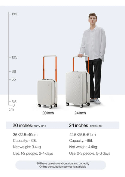 Mixi Wide Handle Hardside Suitcase M9276