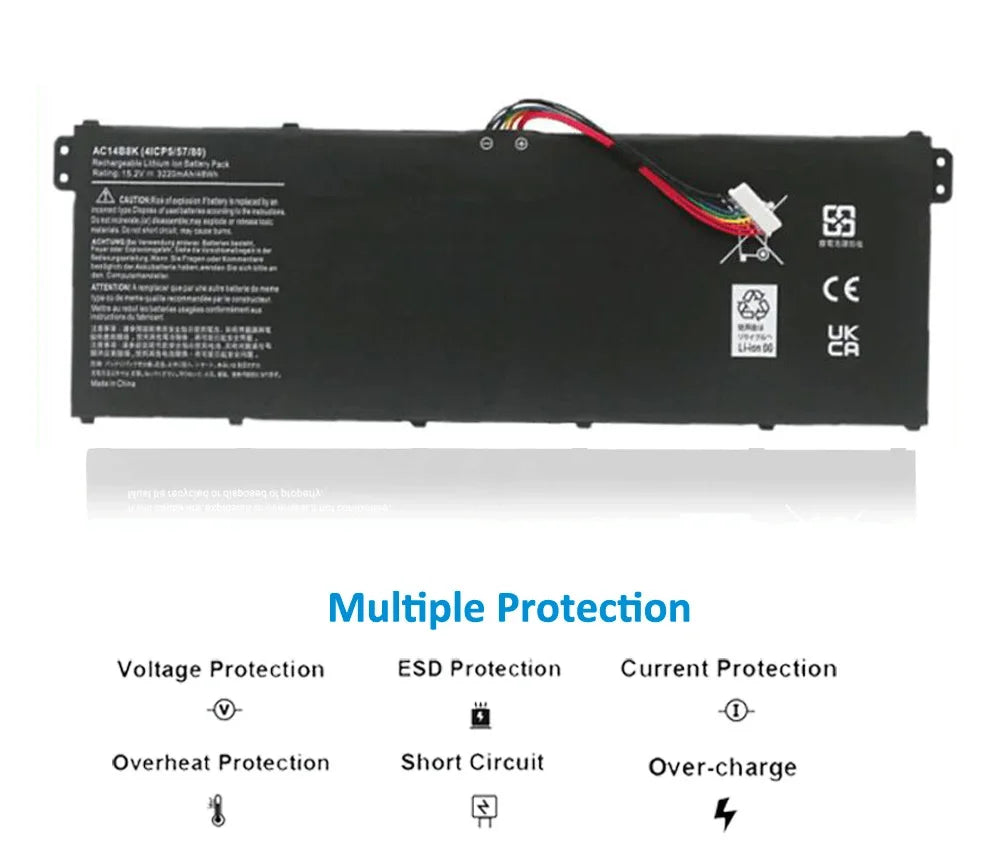 SKOWER AC14B8K Replacement Battery – Acer Nitro 5, Aspire, ES1, V3 Series