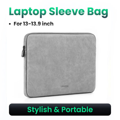 UGREEN Laptop Sleeve Bag 13.9" / 14.9" – Waterproof PU Case for MacBook, iPad, Lenovo, HP