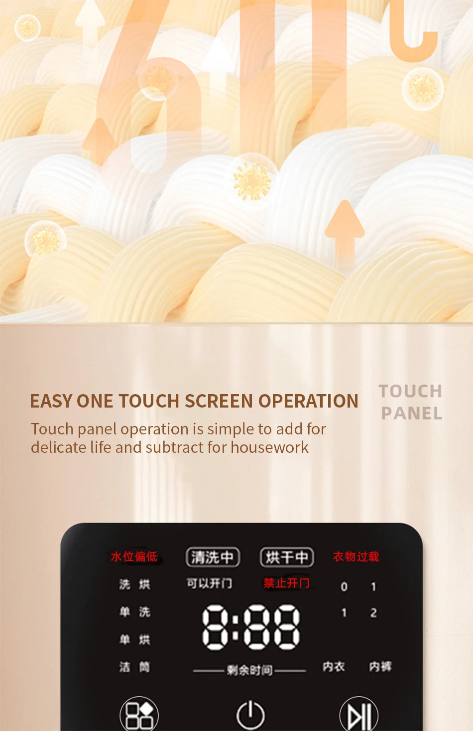 Mini Drum Washing Machine with Dryer | Desktop & Wall Mounted | 220V EU