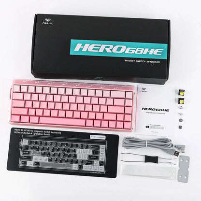 AULA Hero68 HE Magnetic Gaming Keyboard – 65% ANSI, Wired, Hall Effect Switches