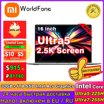 Xiaomi Redmi Book Pro 16 2025 Laptop | Ultra5/Ultra7 | 2.5K/3.1K 120Hz