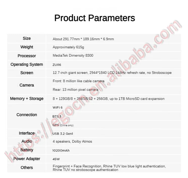 Lenovo Xiaoxin Pad Pro 2025 12.7" – 2.9K 144Hz, Dimensity 8300, Up to 12GB RAM, 256GB