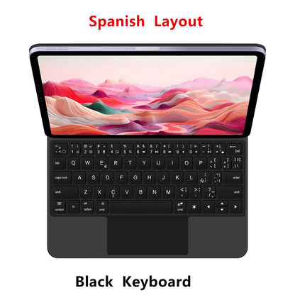 Magic Keyboard for iPad 11th Gen (A16) 2025 | Smart Case | Multi-Language | Black & White | 7 Languages