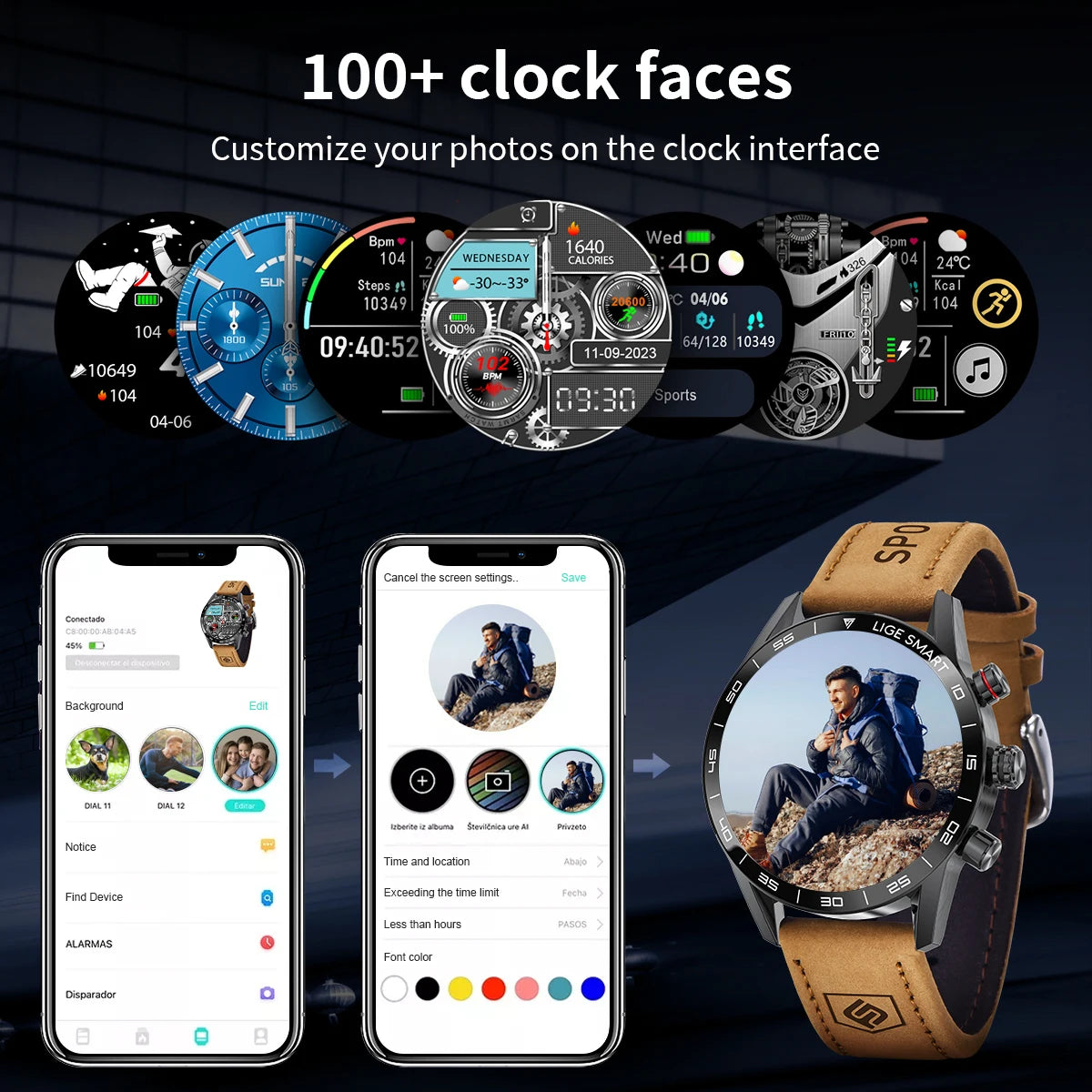LIGE 2024 Rugged Military GPS Smart Watch – AMOLED HD, Heart Rate, BT Call, Waterproof