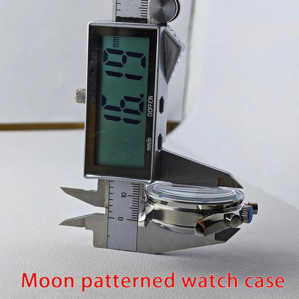 39.7mm Men's Watch Case for VK63 Movement – Metal Case with 20mm Strap Fit & Watch Box