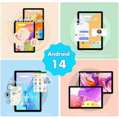 PRITOM TAB11 Tablet 10.1" – Android 15, 8GB+128GB, Octa Core, 5G WiFi, Keyboard+Mouse+Case