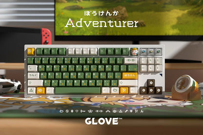 Glove X Domikey Cherry Adventurer ABS Doubleshot Keycaps – MX Stem, 60/87/104 Layout