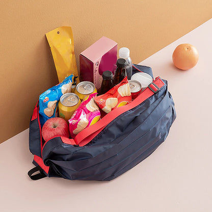 Foldable Nylon Shopping Bag with Handle – Large Capacity