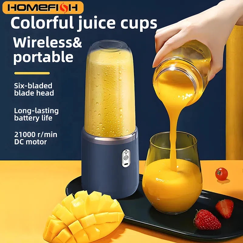 Portable Juicer Blender 400ml – USB Rechargeable Electric Fruit Juicer & Smoothie Cup