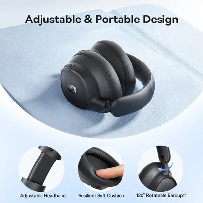 Baseus EH10 NC ANC Wireless Headphones – 45dB Hybrid Noise Cancelling, LDAC, Bluetooth 6.0, 80Hrs