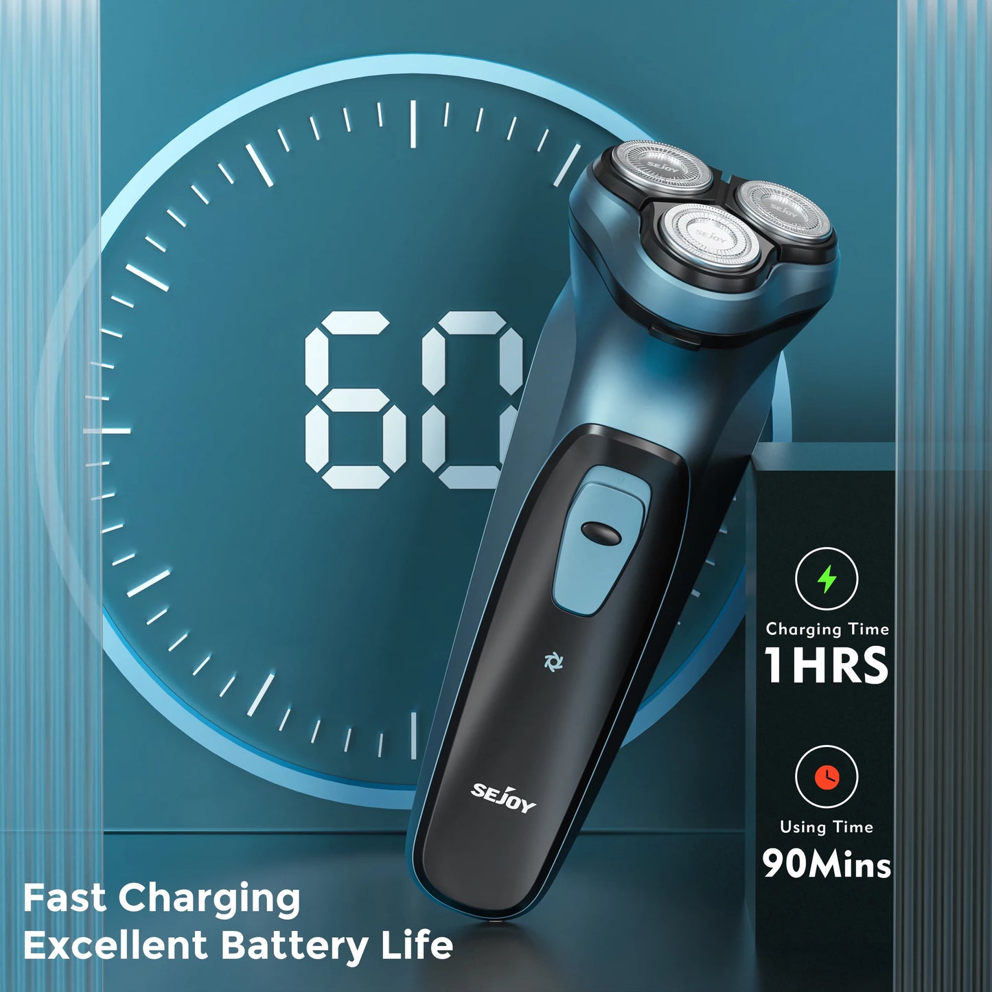 Sejoy Electric Razor for Men – Rechargeable Electric Shaver