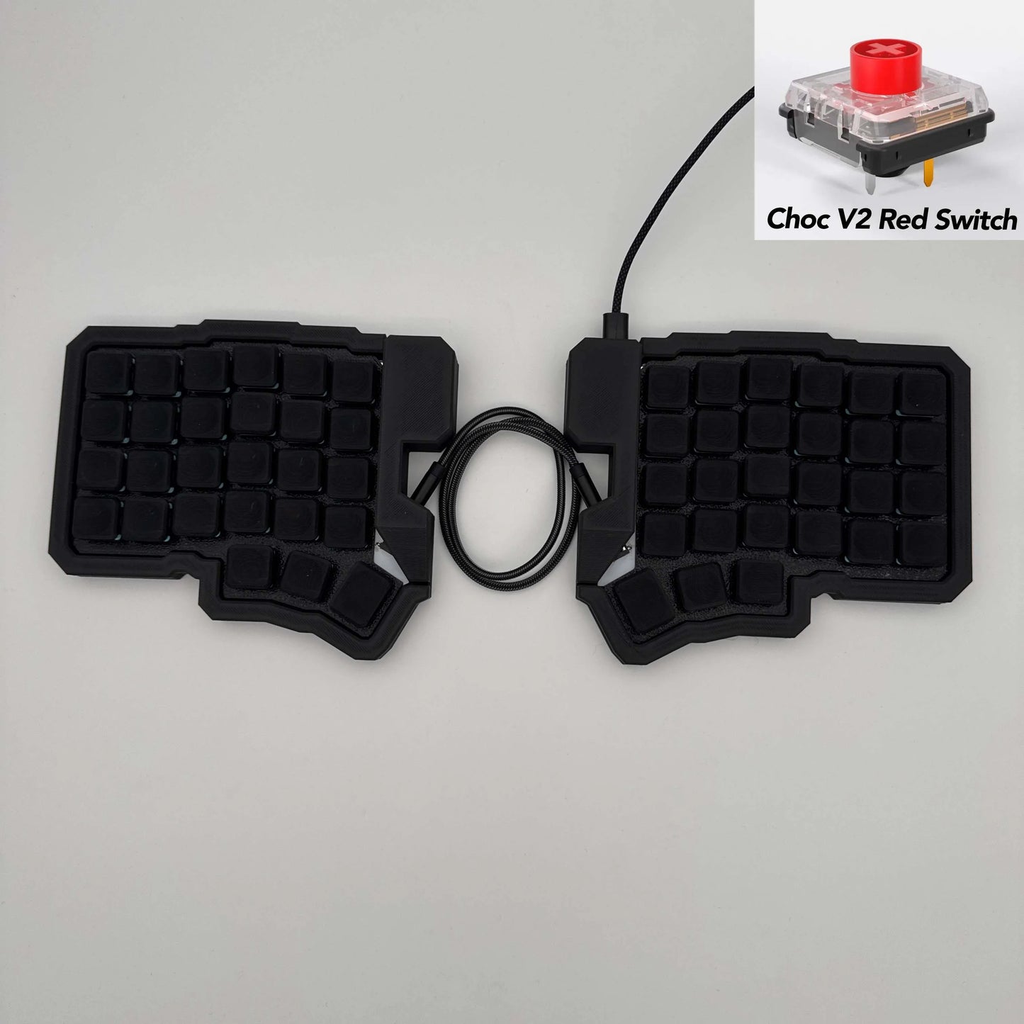 Silakka54 Split Ergonomic Keyboard Kit | QMK/VIAL | MX & Choc Switch | TRRS Cable | Custom PC Accessory