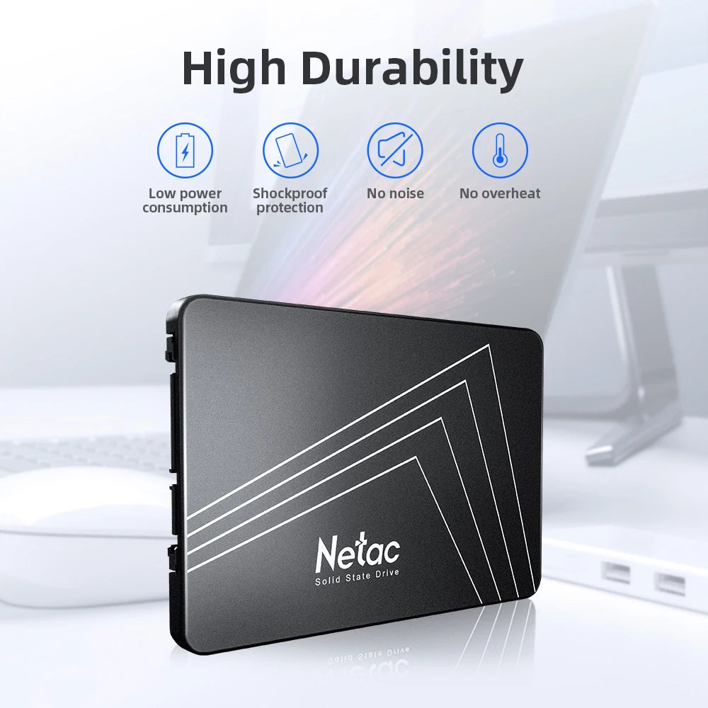 Netac 2.5" SATA3 SSD | 128GB to 4TB | Internal Solid State Drive | Laptop & Desktop Upgrade