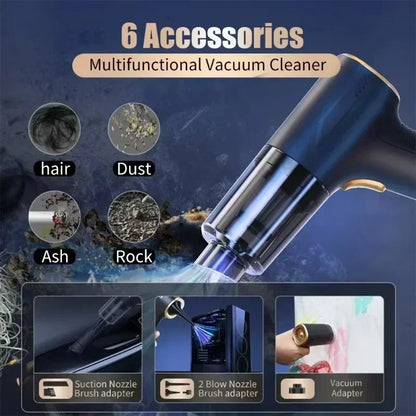 CENRR 98000Pa Cordless Car Vacuum Cleaner – Handheld, Wireless, Powerful Suction with Air Gun