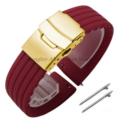 Quick Release Silicone Watch Strap 18–24mm – For Huawei, Seiko, Omega, Fossil & More