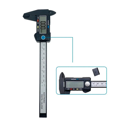 Digital Vernier Caliper 100–150mm – Carbon Fiber Electronic Measuring Tool