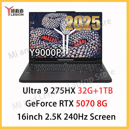 Lenovo Legion Y9000P 2025 – Intel Ultra 9 275HX, RTX 5060/5070, 32GB DDR5, 1TB, 16" 2.5K 240Hz OLED