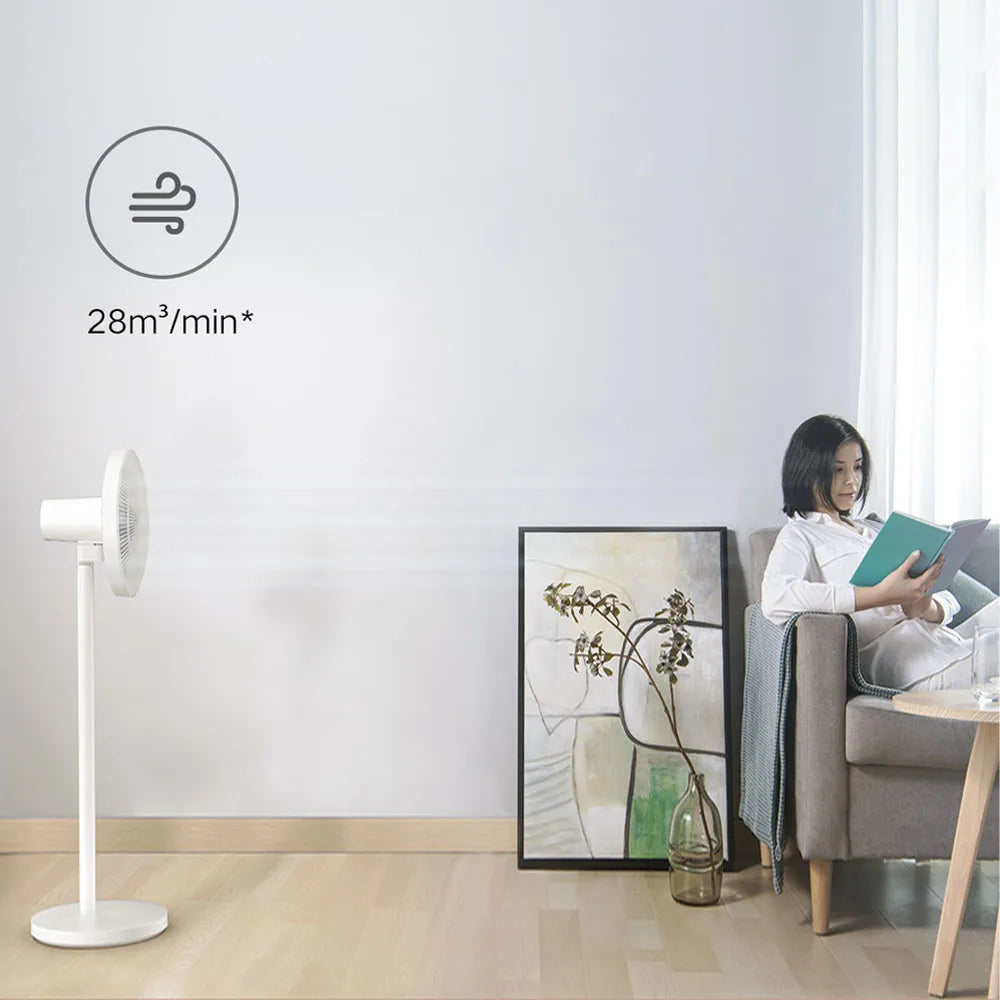 Xiaomi MIJIA Floor Fan — 7 Blade, 90° Wide-Angle Oscillation, Mi Home APP Control, Wired