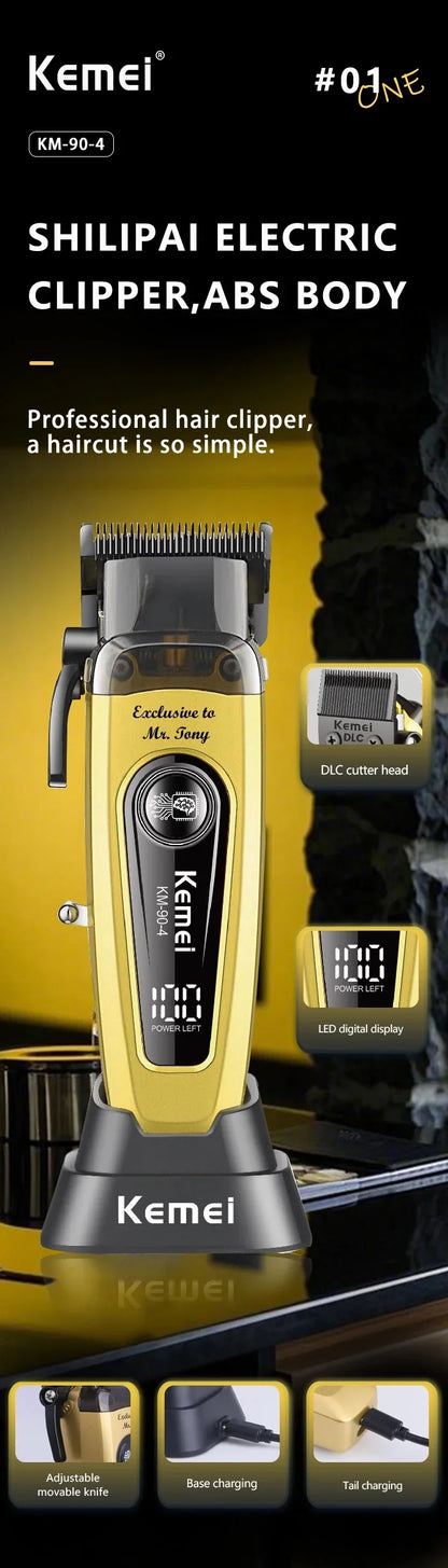 Kemei Professional Brushless Hair Clipper – 11500 RPM DLC Blade Cordless Trimmer