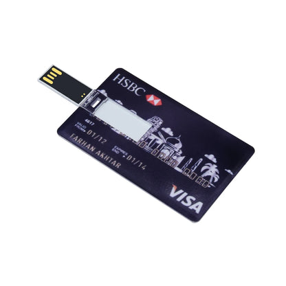 New Credit Bank Card USB Flash Drive 2.0 Custom Logo 4gb 8gb 16gb 32gb 128mb memory Stick Pendrive HSBC MasterCard Bradesco gift