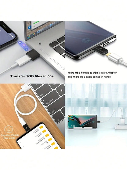 8-in-1 USB-C Adapter Set – OTG, Micro USB & USB 3.0 for MacBook & Smartphones
