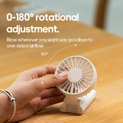 Kinscoter Portable Folding Fan 1800mAh | 4 Speeds | LED Display | Desktop & Handheld | CE