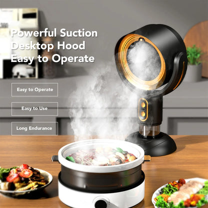 Portable USB Desktop Range Hood | 2-Speed | 5V 8W | Apartment Kitchen Fan