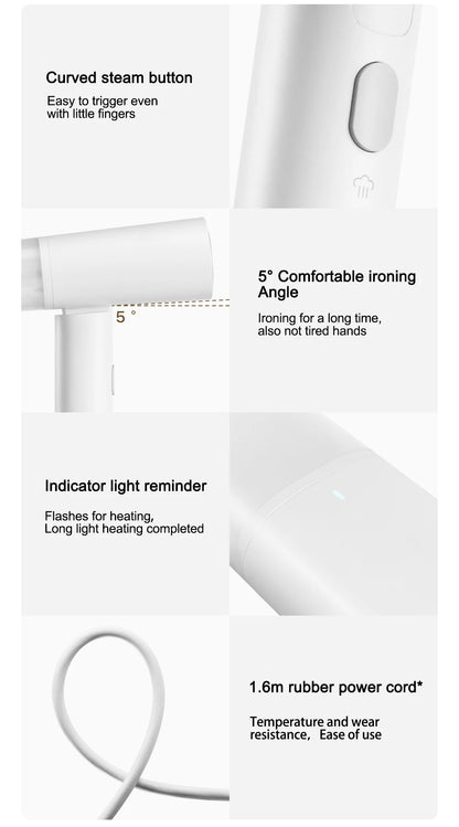 MIJIA Handheld Garment Steamer 2-in-1 – Steam Iron & Mite Removal