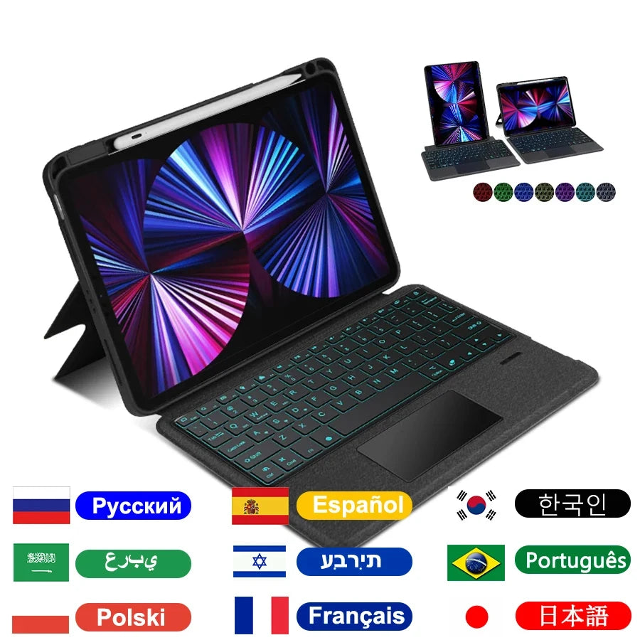 Magic Keyboard Case for iPad – Trackpad, Backlight, Air/Pro/10th-11th Gen