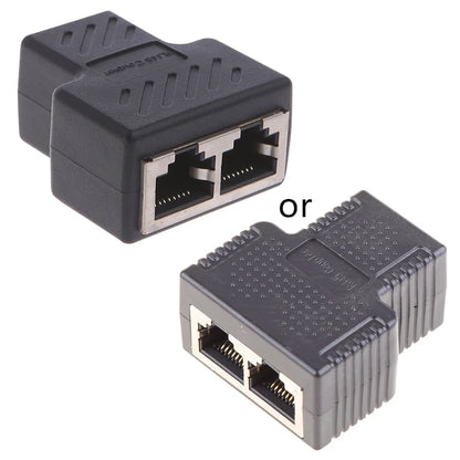 Deek-Robot RJ45 Splitter – 1-to-2 Ethernet Coupler Adapter, Plug & Play